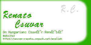 renato csuvar business card